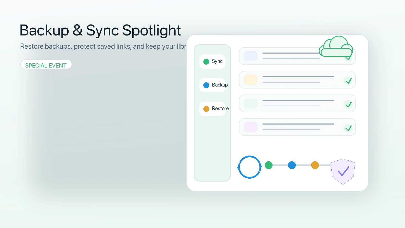 LinkBook private iCloud sync and backup workflow for saved links