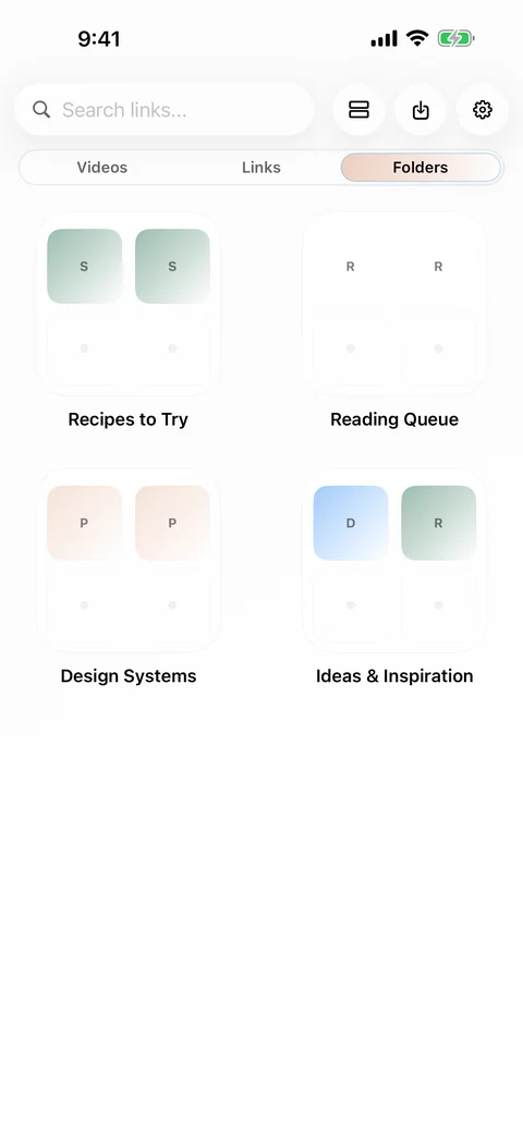 مجلدات LinkBook على iPhone